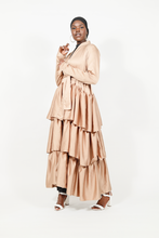 'Sayeeda' open abaya - Deep champaign