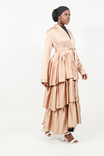 'Sayeeda' open abaya - Deep champaign