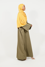 'Play fair' 2pc abaya - Army green