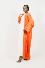 'Azhaar' open abaya - Blood orange