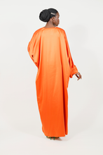 'Azhaar' open abaya - Blood orange