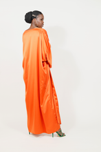 'Azhaar' open abaya - Blood orange
