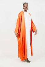 'Azhaar' open abaya - Blood orange