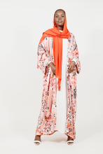 'Azhaar' open abaya - print