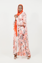 'Azhaar' open abaya - print