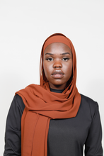 'Fatima' chiffon hijab - Cinnamon