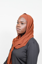 'Fatima' chiffon hijab - Cinnamon