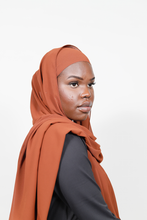 'Fatima' chiffon hijab - Cinnamon