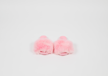 'Barbie' fox fur slides