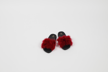 'Lipstick' fuzzy slides