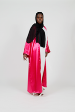 'Azhaar' open abaya - Hot pink