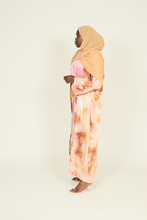 'Bibi' 3pc abaya - pink print