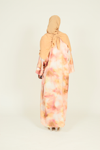 'Bibi' 3pc abaya - pink print