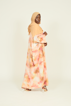 'Bibi' 3pc abaya - pink print