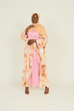 'Bibi' 3pc abaya - pink print