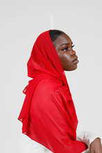 'Aqsa' chiffon hijab - Lipstick red