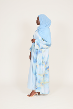 'Bibi' 3pc abaya - blue print