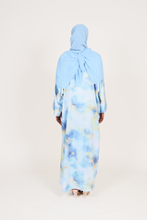 'Bibi' 3pc abaya - blue print